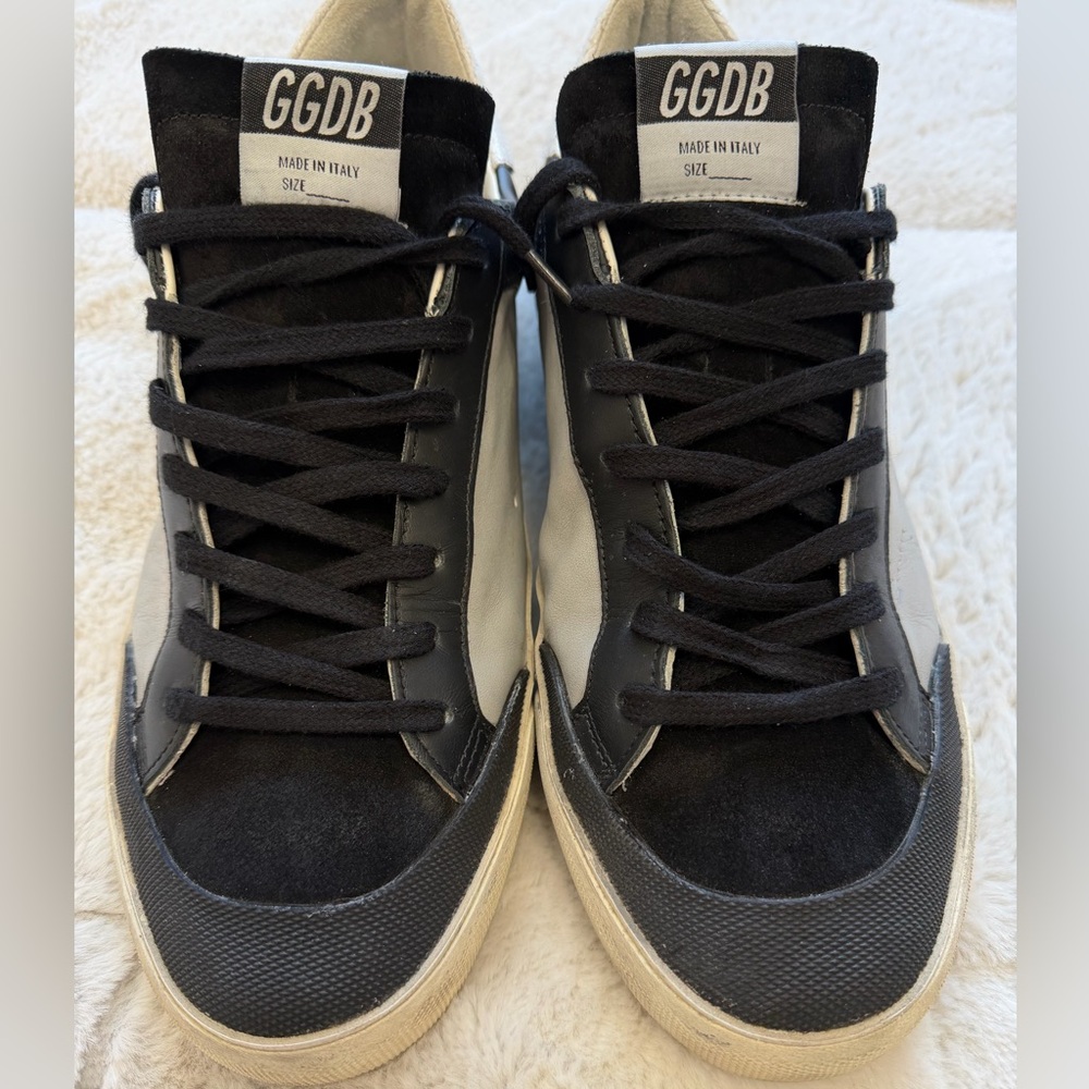 NEW! $530 Golden Goose Super Star Black Gray White Men's Sneakers 44 11 12 - Picture 2 of 13